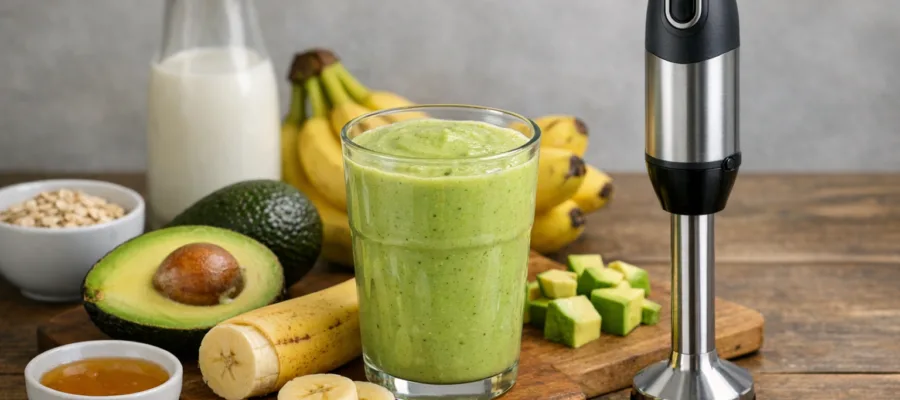 Avocado-Bananen-Smoothie mit Stabmixer