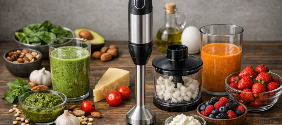 Die richtige Handhabung von Stabmixern fuer verschiedene Lebensmittelarten