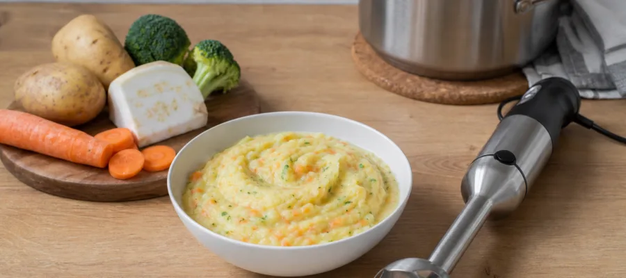 Gemuese-Kartoffel-Brei mit Stabmixer