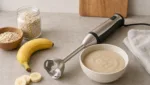 Hafer-Bananen-Brei mit Stabmixer